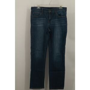 Calvin Klein Womens Stretch High Waist Jeans Straight Leg Pockets Size 29/8 Blue